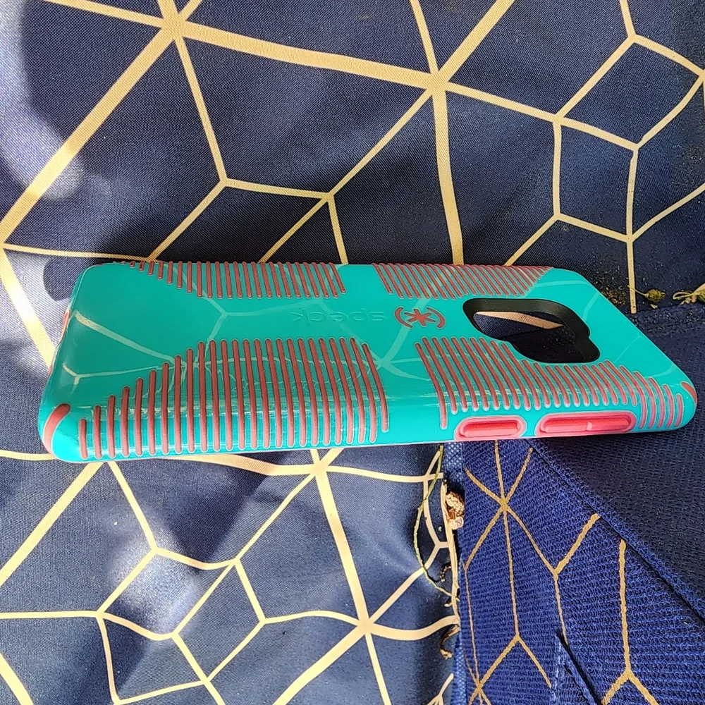 speck CandyShell Samsung Galazy 9+ Teal & Pink No Slip Grip Military Grade Drop
